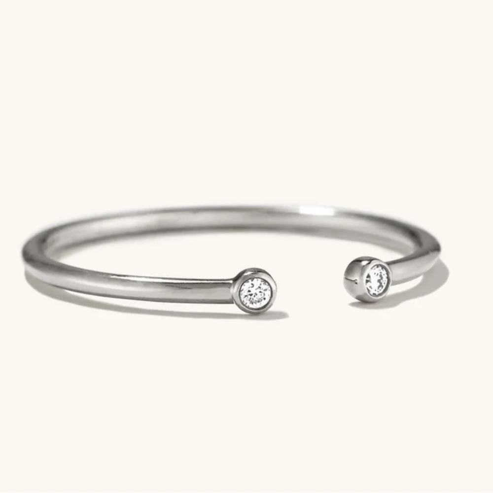Mejuri Diamond Split Ring Size 6